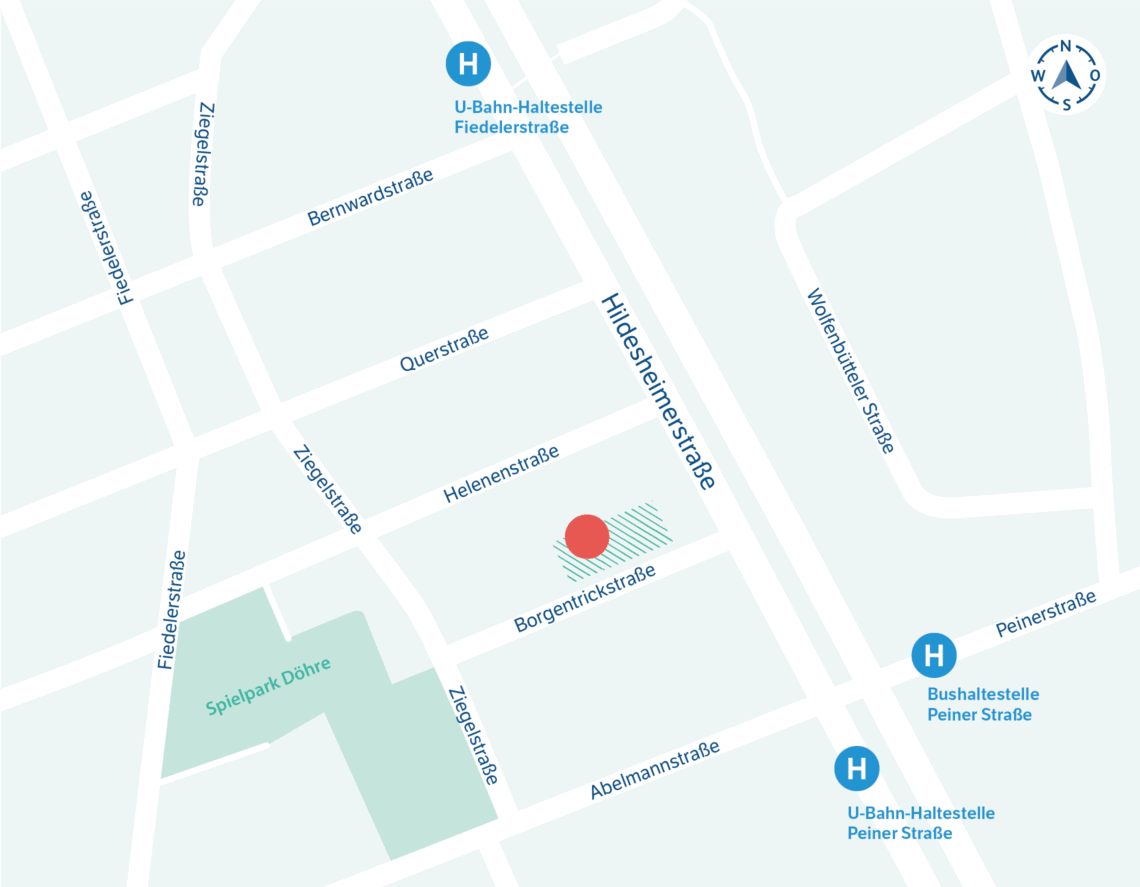 Standortkarte Hannover-Borgentrickstraße